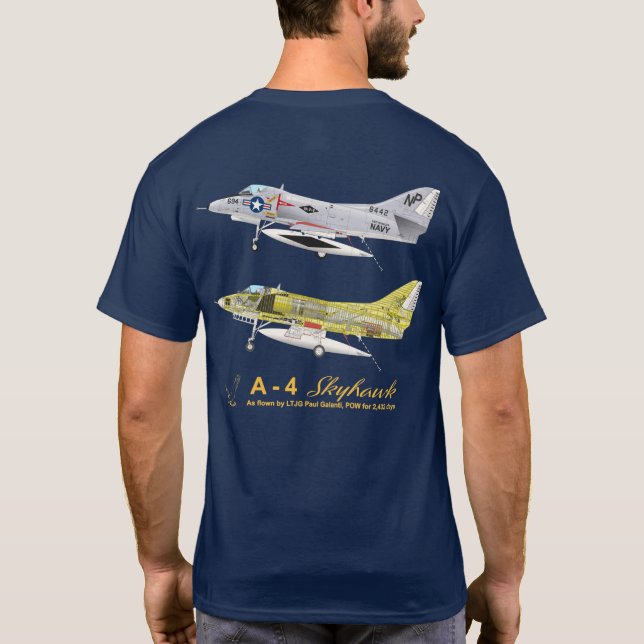 Camiseta Desembarco en Skyhawk de la era A-4 de Vietnam (Reverso)