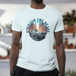 Camiseta Desencadenar La Bestia Del Coche Muscular Estadoun