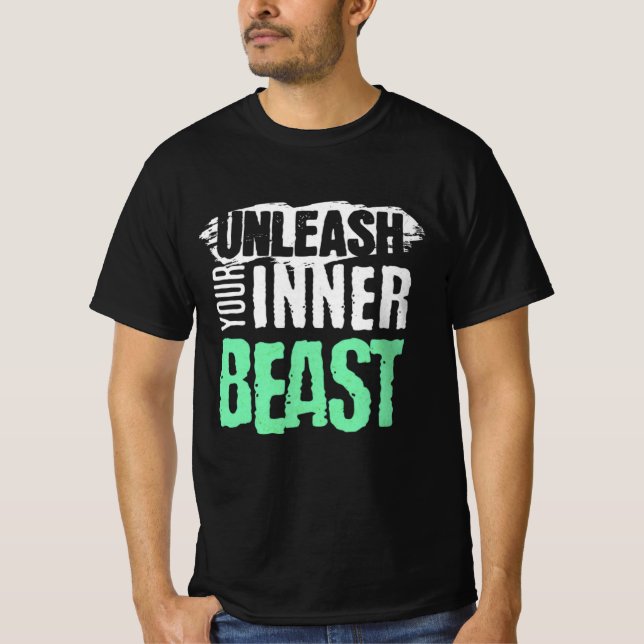 Camiseta Desencadenar tu bestia interior - Intenso diseño d (Anverso)