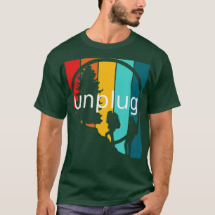 Camiseta Desenchufe En El Retro De Senderismo De Moteros