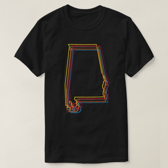 Camiseta desenfoque del orgullo de alabama (Diseño del anverso)