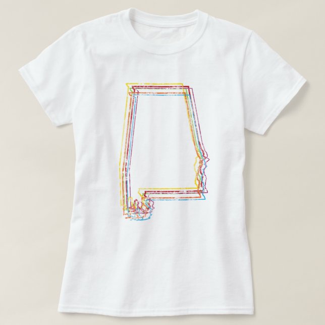 Camiseta desenfoque del orgullo de alabama (Diseño del anverso)