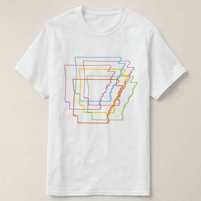 Camiseta desenfoque del orgullo de arkansas (Diseño del anverso)