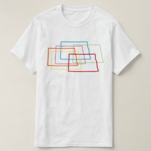 Camiseta desenfoque del orgullo de dakota del norte