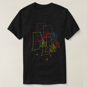 Camiseta desenfoque del orgullo de la isla de rhode