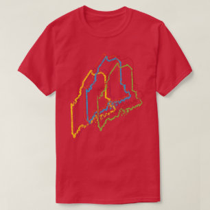 Camiseta desenfoque del orgullo de maine