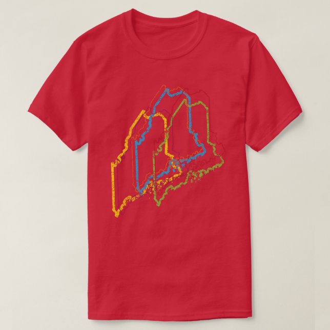 Camiseta desenfoque del orgullo de maine (Diseño del anverso)