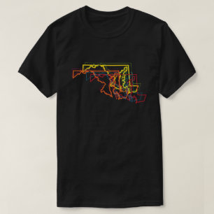 Camiseta desenfoque del orgullo de maryland