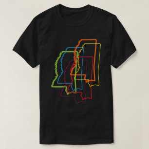 Camiseta desenfoque del orgullo de mississippi
