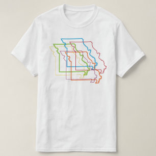 Camiseta desenfoque del orgullo de missouri