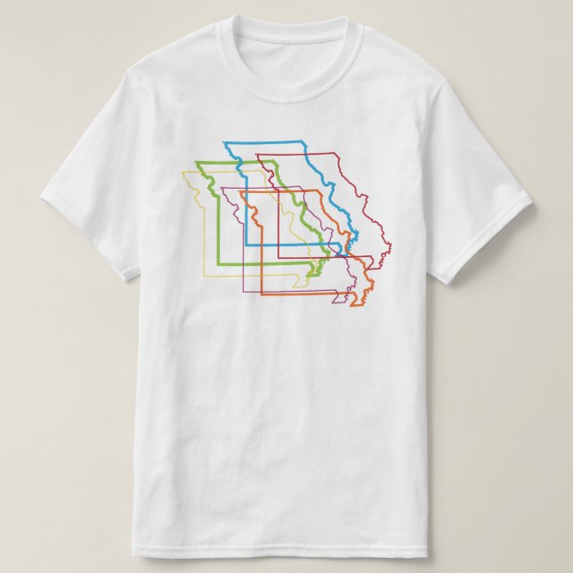 Camiseta desenfoque del orgullo de missouri (Diseño del anverso)