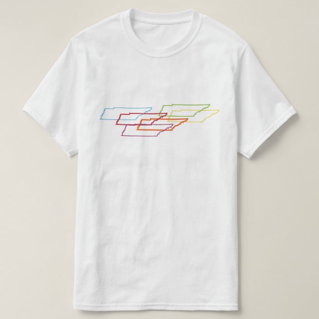 Camiseta desenfoque del orgullo de tennessee (Diseño del anverso)