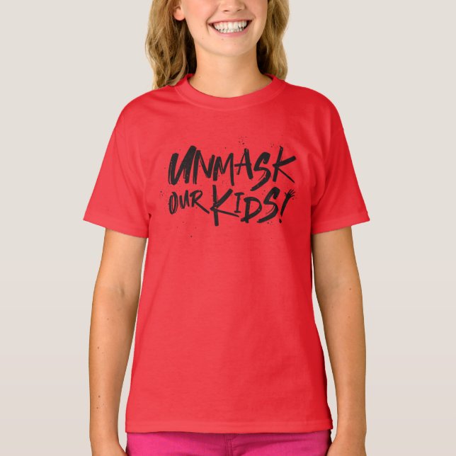 Camiseta Desenmascara a nuestros hijos (Anverso)