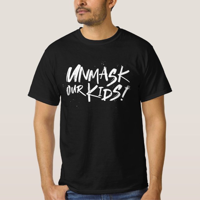 Camiseta Desenmascara a nuestros hijos (Anverso)