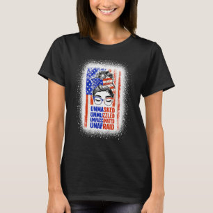 Camiseta Desenmascarado sin amordazar No vacunado No Temero