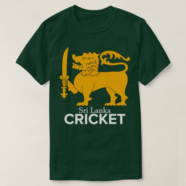 Camiseta Desenvolvimiento de fanáticos del críquet de Sri L (Diseño del anverso)