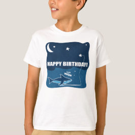 Camiseta Deseo de cumpleaños de los tiburones