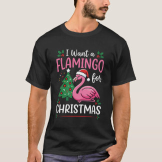 Camiseta Deseo de Navidad de Flamenco Fiesta Tropical