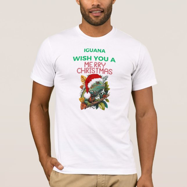 CAMISETA DESEO DE UNA IGUANA MERRY NAVIDAD (Anverso)