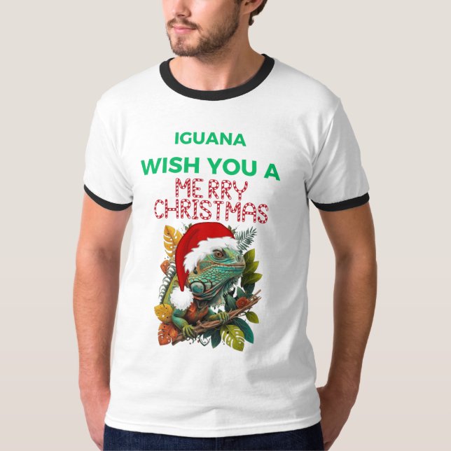 CAMISETA DESEO DE UNA IGUANA MERRY NAVIDAD (Anverso)