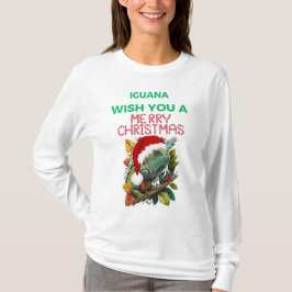CAMISETA DESEO DE UNA IGUANA MERRY NAVIDAD