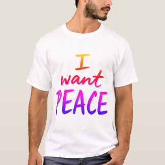 Camiseta “Deseo la paz” diseño