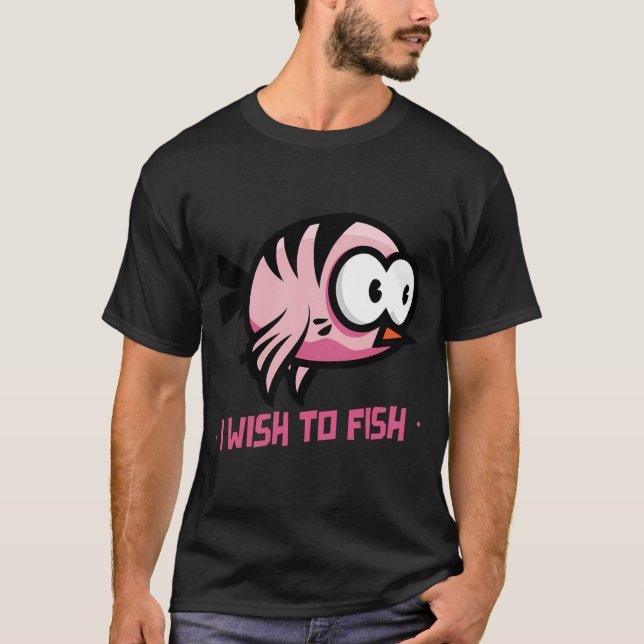 Camiseta Deseo Pescar Divertida Pesca (Anverso)