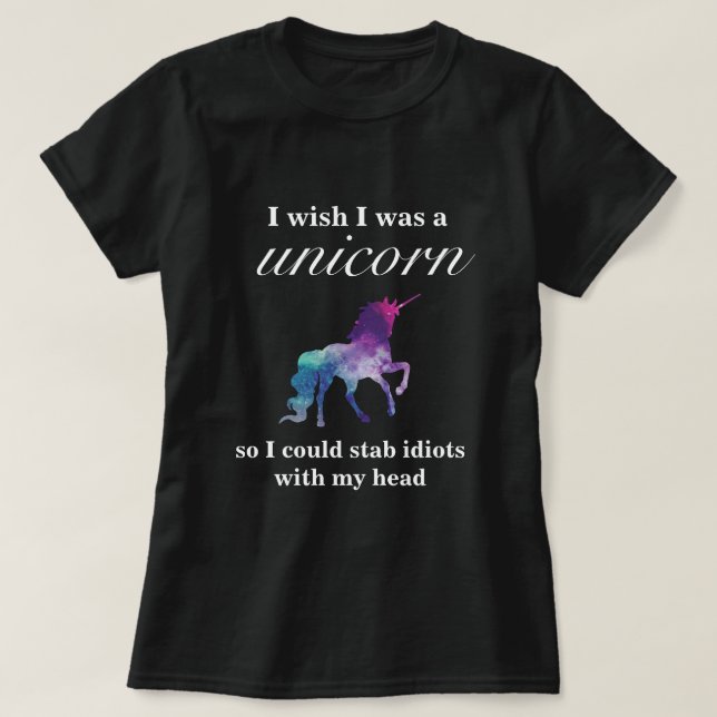 Camiseta Deseo que fuera un unicornio. ACTUALIZADO (Diseño del anverso)