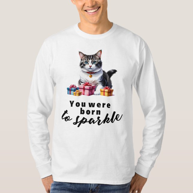 Camiseta Deseos de cumpleaños del gato para los amantes del (Anverso)