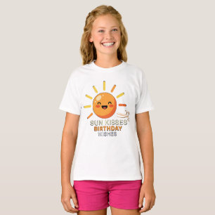 Camiseta Deseos de Cumpleaños del Sol Sonriente Lindo para 