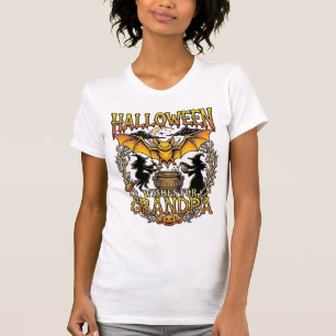 Camiseta Deseos de Halloween Abuelo Murciélago Caldero de B