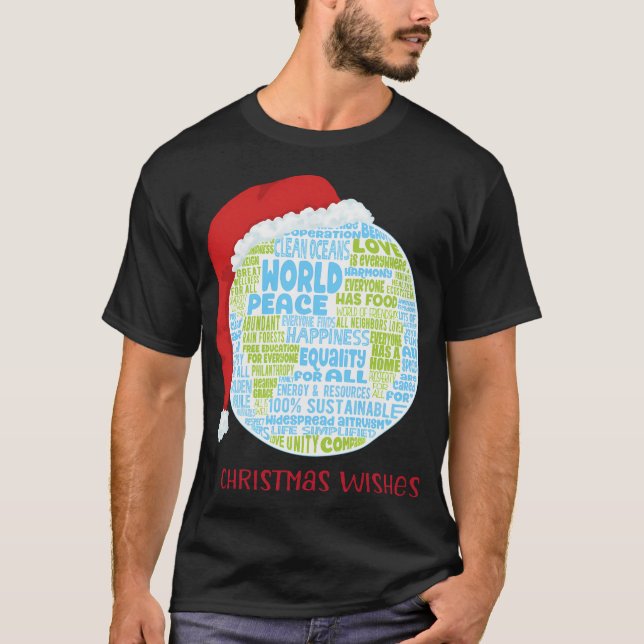 Camiseta Deseos De Los navidades - Visión De La Paz Mundial (Anverso)