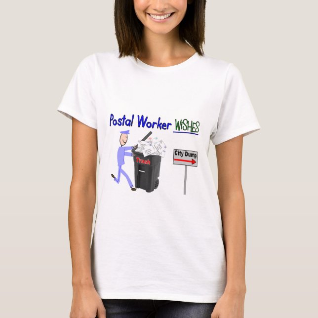 Camiseta Deseos del empleado de correos--Divertido (Anverso)