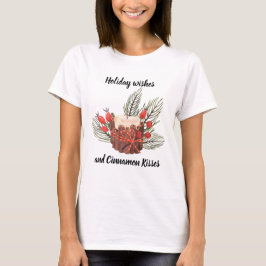 Camiseta Deseos feriados y velas de besos de canela