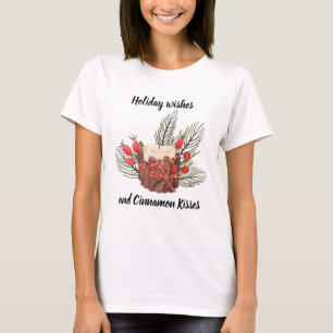 Camiseta Deseos feriados y velas de besos de canela