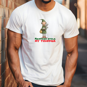 Camiseta Deseos irónicos de duende de reno de dibujos anima