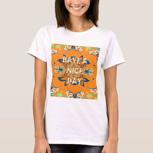 Camiseta Deseos vibrantes: Un buen día de diseño artístico  (Anverso)