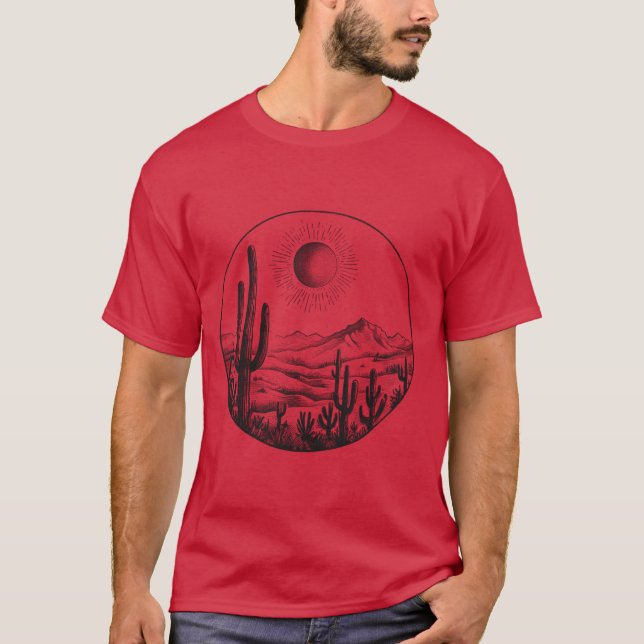 Camiseta Desert Cactus Plants Adventure Arizona Cactus Scen (Anverso)