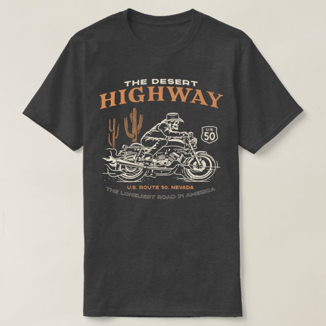 CAMISETA DESERT HIGHWAY (Diseño del anverso)