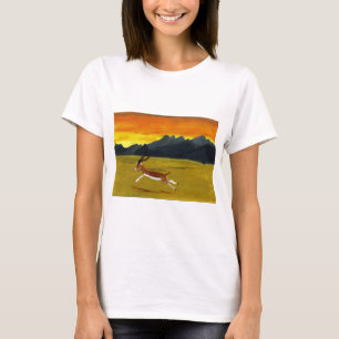 Camiseta Desert Sunset Gazelle Wildlife Art
