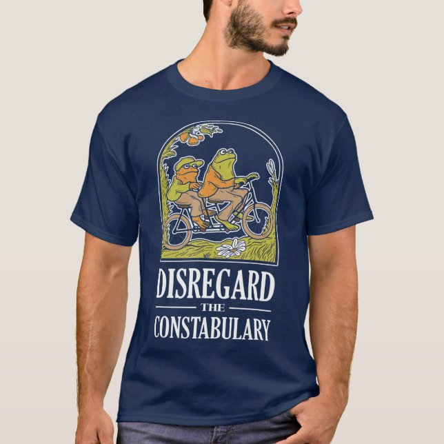 Camiseta Desestimar el meme de la rana divertida de la poli (Anverso)