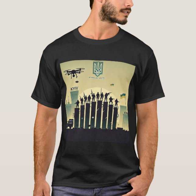 Camiseta Desfiguración en el horizonte de Kiev (Anverso)