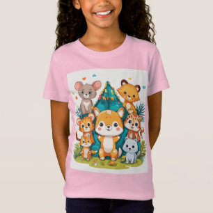 Camiseta Desfile de Animales Artísticos – Criaturas Diverti