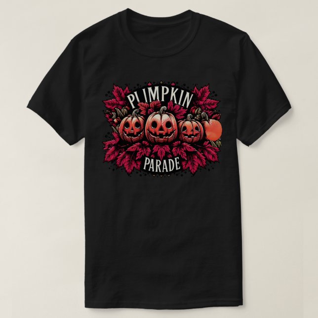 Camiseta Desfile de calabazas (Diseño del anverso)