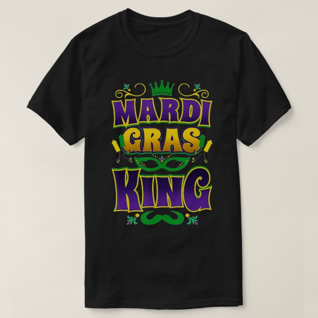 Camiseta Desfile de diversiones Mardi Gras King Cos de Carn (Diseño del anverso)