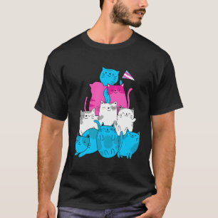 Camiseta Desfile De Gato Del Orgullo Transgénero Lgbt Trans