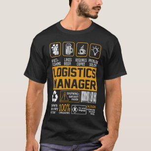 Camiseta Desfile de la etiqueta del Administrador de logíst