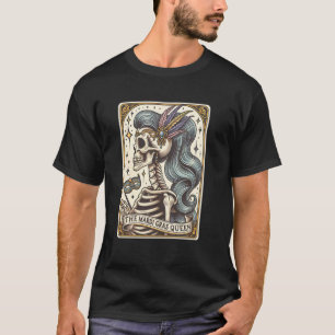 Camiseta Desfile de Mardi Gras Tarot Carta Bruja Esqueleto 