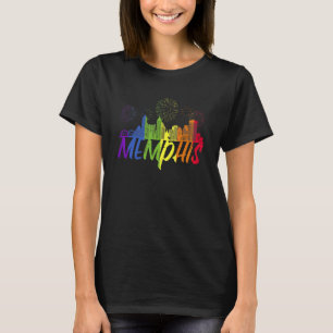 Camiseta Desfile de orgullo de Memphis Skyline Orgullo de