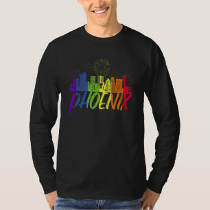 Camiseta Desfile de orgullo de Phoenix Skyline Orgullo de